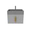 Castello Usa Amazon 24-inch Gray Vanity Set with Gray Top and Gold Handles CB-MC-24G-GLD-2056-GR - alternate 3